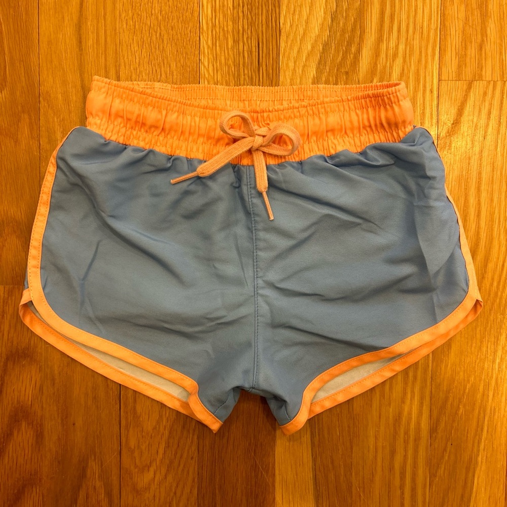 Minnow Blue & Orange Boys Swim Trunks - 3T/4T